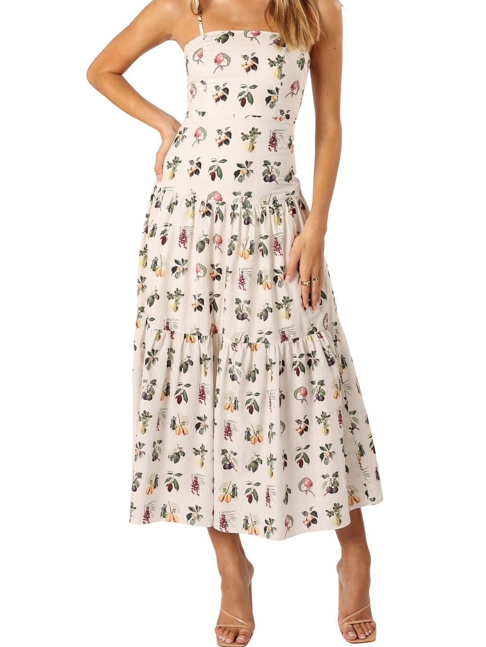 Petal and Pup Botanique Fruit Print Dress, size Medium, runs small, EUC